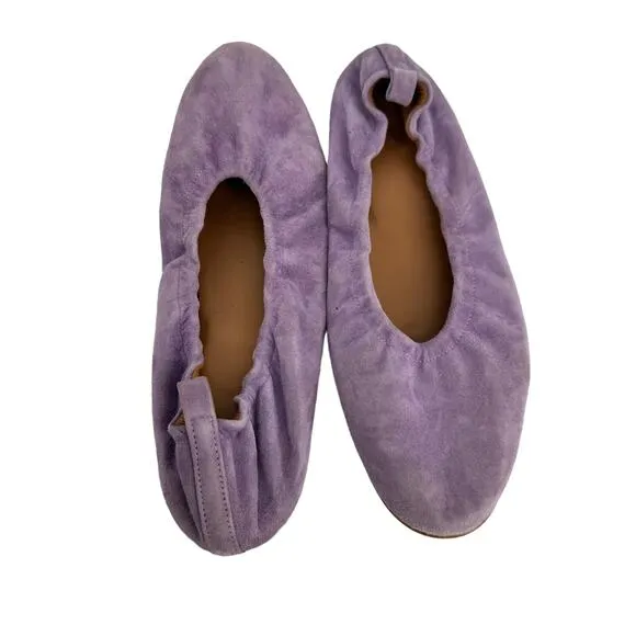 Flattered Lavender Suede Ballerinas Ballet Flats Purple Size 39 (Us 9)