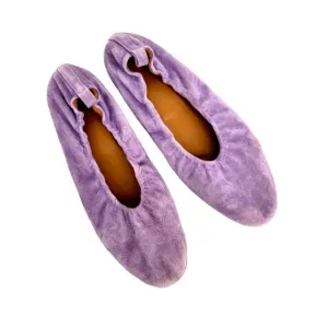 Flattered Lavender Suede Ballerinas Ballet Flats Purple Size 39 (Us 9)