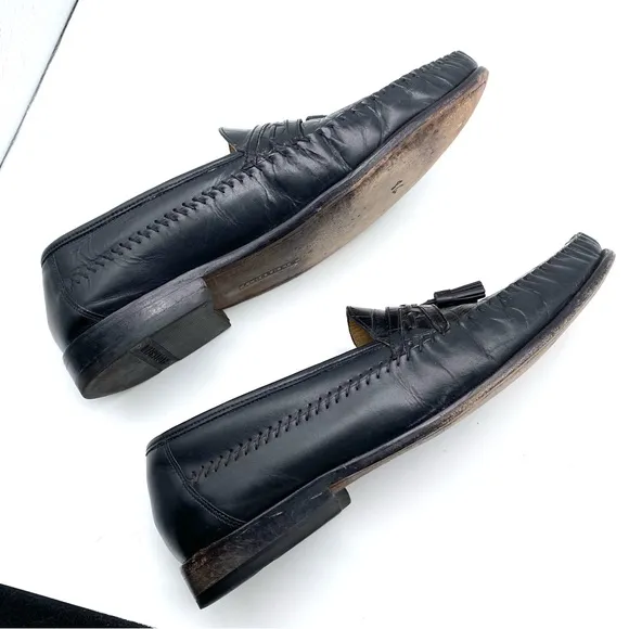 Florsheim Loafers Pisa tassel crocodile black SZ 13.