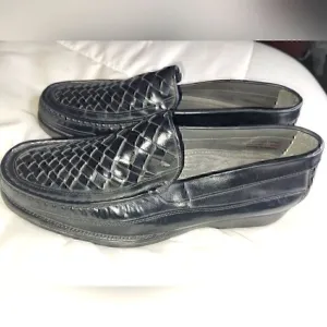 Florsheim Woven Leather Loafers, Men's sz 11, black, NWT