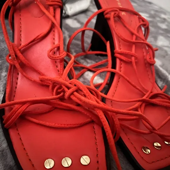 Frame Denim Women's Orange Strappy Sandals