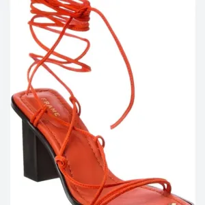 Frame Denim Women's Orange Strappy Sandals