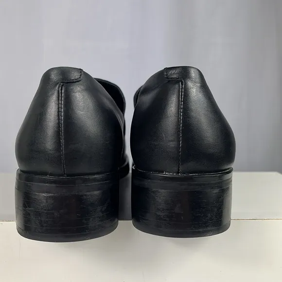 Franco Sarto Women's Bocca Slip-On Loafer in Black Leather.