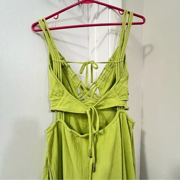 Free People Green Auralie Maxi Size Small