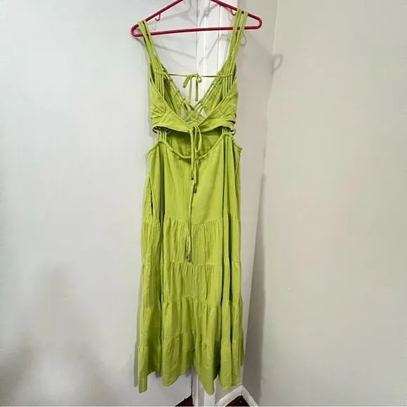 Free People Green Auralie Maxi Size Small
