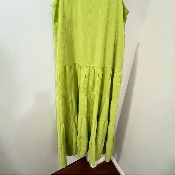 Free People Green Auralie Maxi Size Small