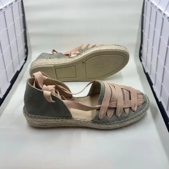 Free People Lace Up Heat Wave Wrap Espadrilles Size 8.5/9 EU 39 NWOB