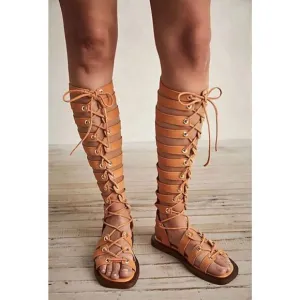 Free People Sun Chaser Tall Gladiator Sandals Size 38