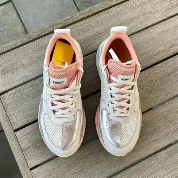 Free People x BrandBlack Chunky White Pink Nebula Platform Sneaker