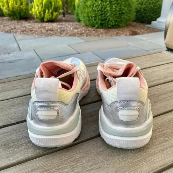 Free People x BrandBlack Chunky White Pink Nebula Platform Sneaker