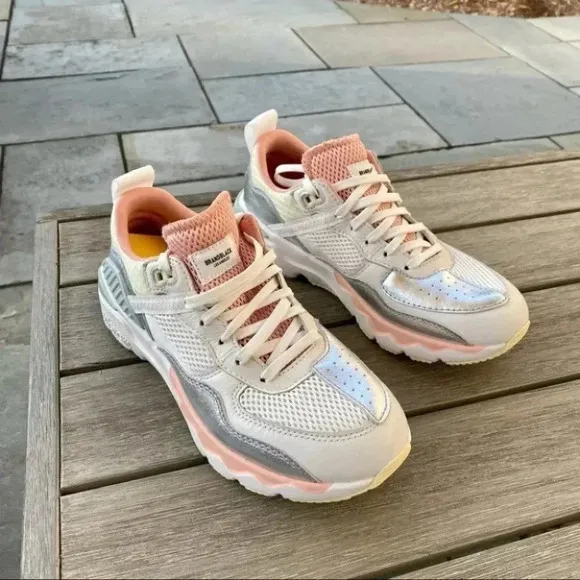 Free People x BrandBlack Chunky White Pink Nebula Platform Sneaker
