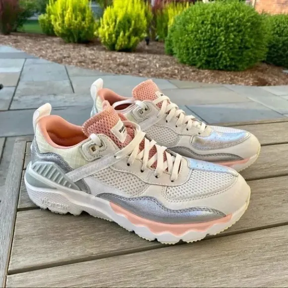 Free People x BrandBlack Chunky White Pink Nebula Platform Sneaker