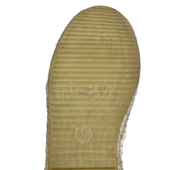 Frescobol Carioca Mens Helio Canvas Espadrilles Pull Up Tab Sand Cream Size‎ 45
