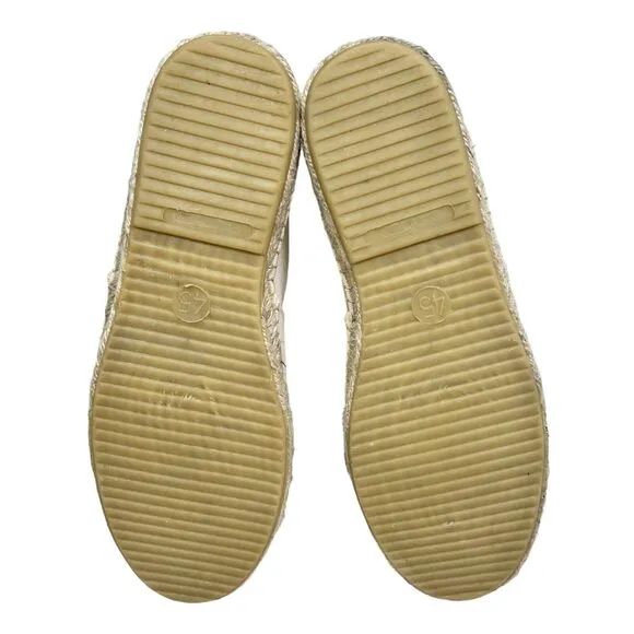 Frescobol Carioca Mens Helio Canvas Espadrilles Pull Up Tab Sand Cream Size‎ 45