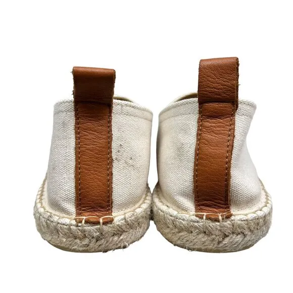 Frescobol Carioca Mens Helio Canvas Espadrilles Pull Up Tab Sand Cream Size‎ 45