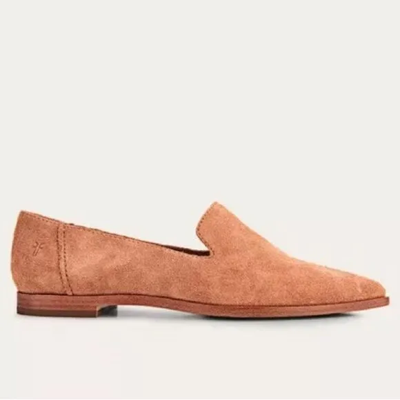 Frye Kenzie Venetian Slip On Loafers Pointed Toe Suede Leather Flats Sz 11