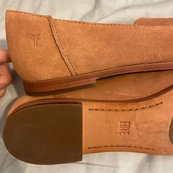 Frye Kenzie Venetian Slip On Loafers Pointed Toe Suede Leather Flats Sz 11