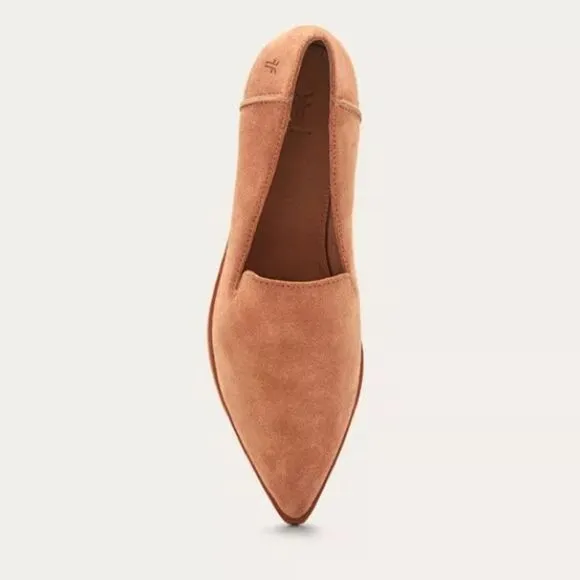 Frye Kenzie Venetian Slip On Loafers Pointed Toe Suede Leather Flats Sz 11