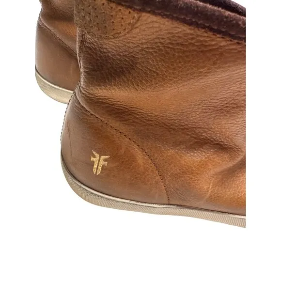 Frye Mens Brown Leather High Top Sneakers Size 8 SKU 7287