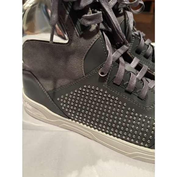 G by Guess Men's Theron High Top Sneakers, Gray, Size 10