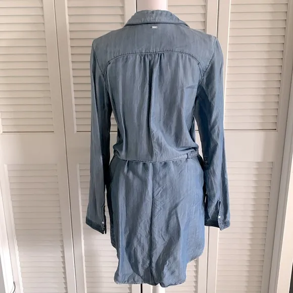 G-Star RAW Denim CL New Boyfriend Shirt Dress Women’s Snap Front Size Medium