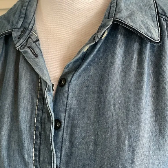 G-Star RAW Denim CL New Boyfriend Shirt Dress Women’s Snap Front Size Medium