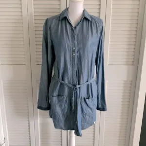 G-Star RAW Denim CL New Boyfriend Shirt Dress Women’s Snap Front Size Medium