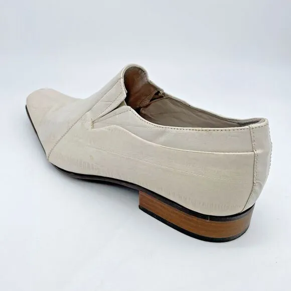 Galliano Lavorazione Artigiana Dress Loafers Men’s US 7 / 40 White Leather Italy