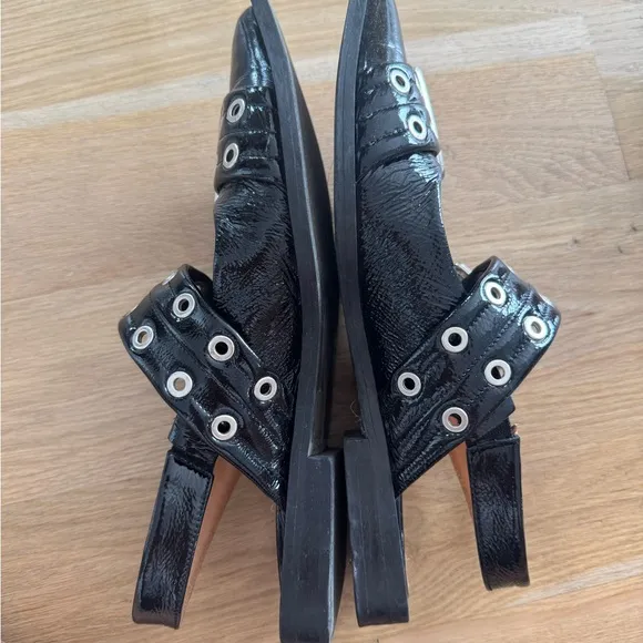 Ganni buckle ballet flats