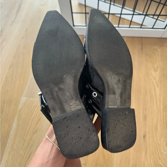 Ganni buckle ballet flats