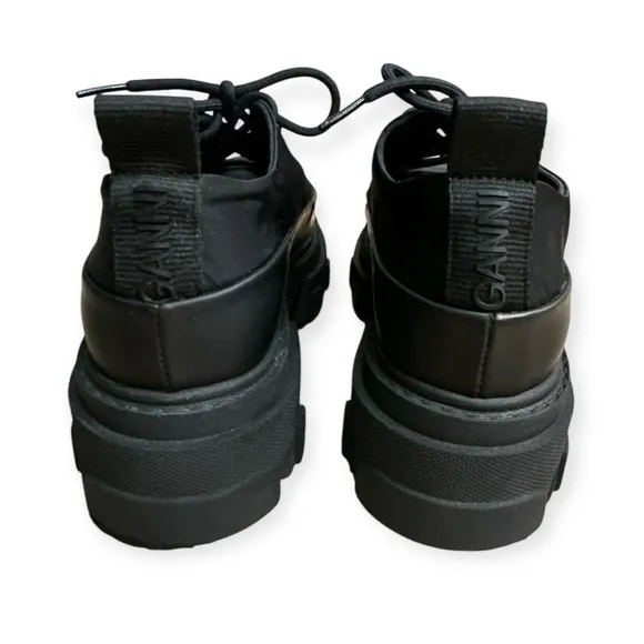 GANNI Nylon Winter Hybrid Derbys Brogues 37