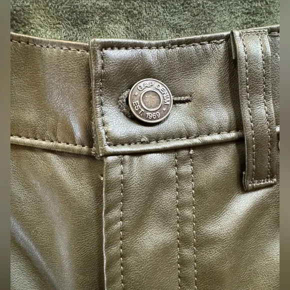 GAP Vintage Slim High Rise Faux Leather Jeans| Pants – Size 29 | 8