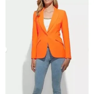 Generation Love Hudson Crepe Blazer Papaya Small NWT