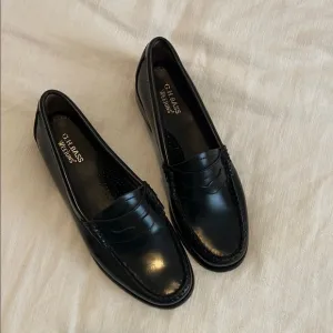 G.H. Bass Black Leather Loafers