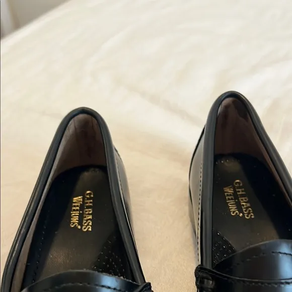 G.H. Bass Black Leather Loafers