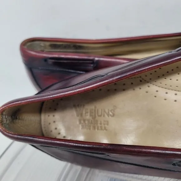 GH Bass Co VTG Weejuns Sz 13C Loafer OxBlood Brown Tassel Dress Shoe Made in USA