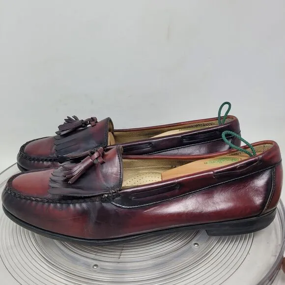 GH Bass Co VTG Weejuns Sz 13C Loafer OxBlood Brown Tassel Dress Shoe Made in USA