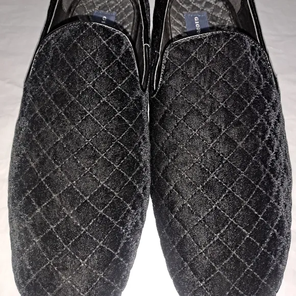 Giorgio Brutini Chatwal Dress Velvet Shoes/Loafers Men's Size 7.5M Quilted Black