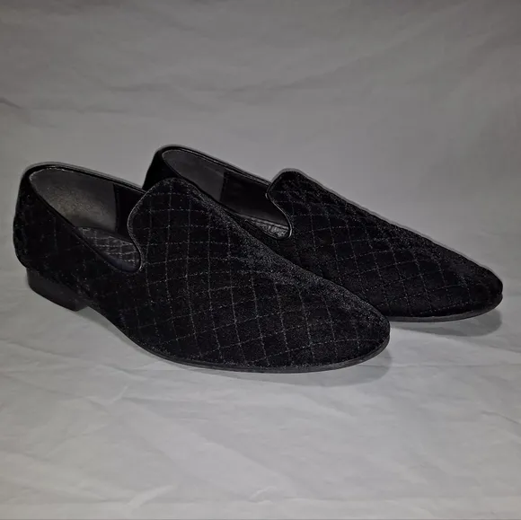 Giorgio Brutini Chatwal Dress Velvet Shoes/Loafers Men's Size 7.5M Quilted Black