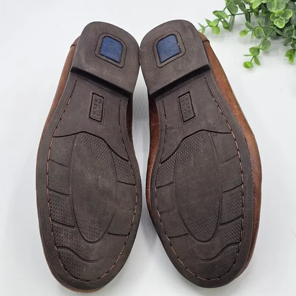 Giorgio Brutini Leather Loafers Tassel Woven Casual Comfort Bartell Brown 11.5M