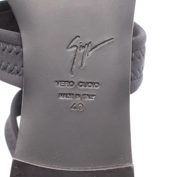 Giuseppe Zanotti Gladiator Women's Size EU 40 Black Leather Sandals