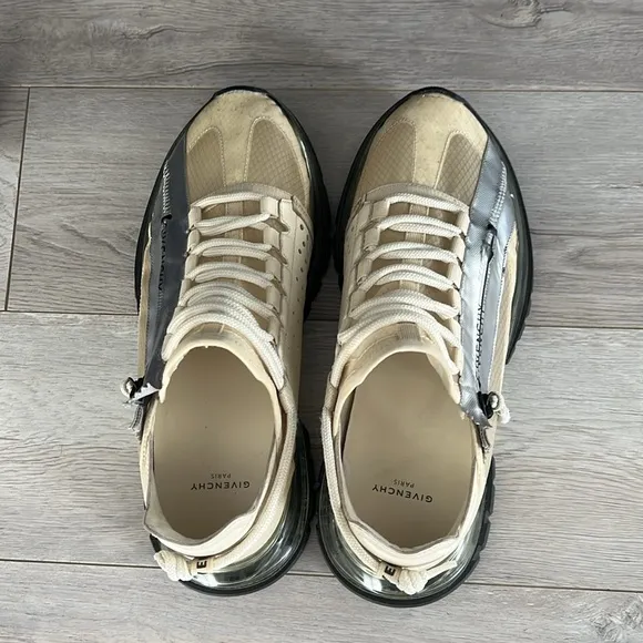 Givenchy Cream Chunky Sneakers! Super fun and stylish! Paid the full price $820!