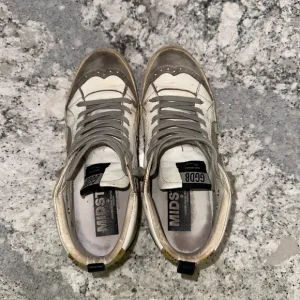 Golden Goose Gray and White Chunky Sneakers