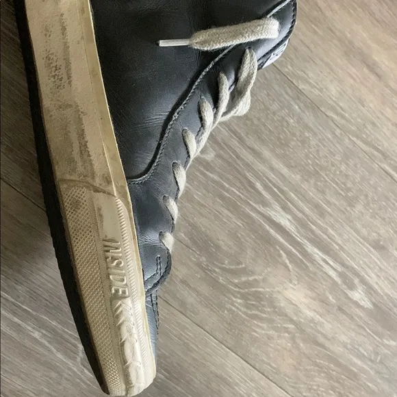 Golden Goose- Slide Black w studs High-Top Sneakers