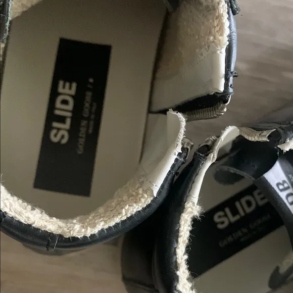 Golden Goose- Slide Black w studs High-Top Sneakers