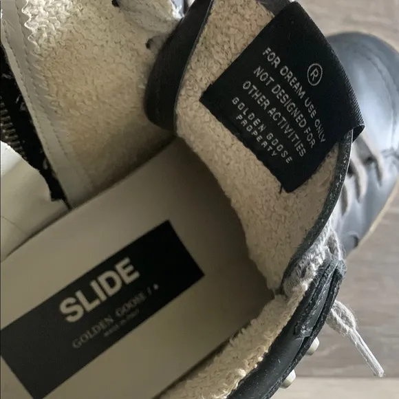 Golden Goose- Slide Black w studs High-Top Sneakers