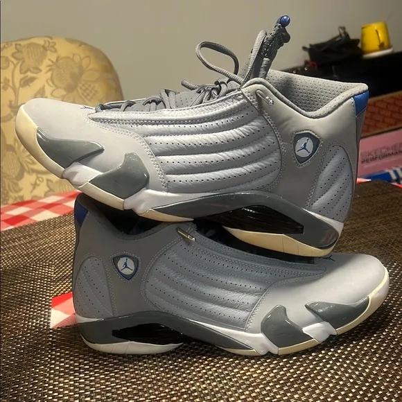 Gray and Blue jordan Sneakers