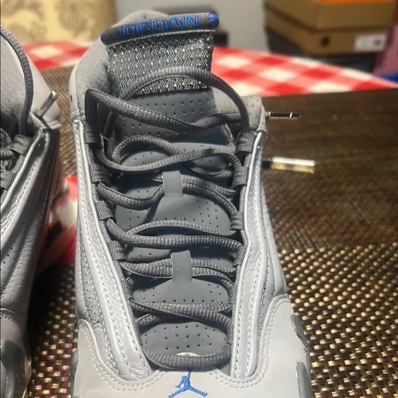 Gray and Blue jordan Sneakers