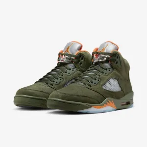 Green and Orange High-Top Sneakers