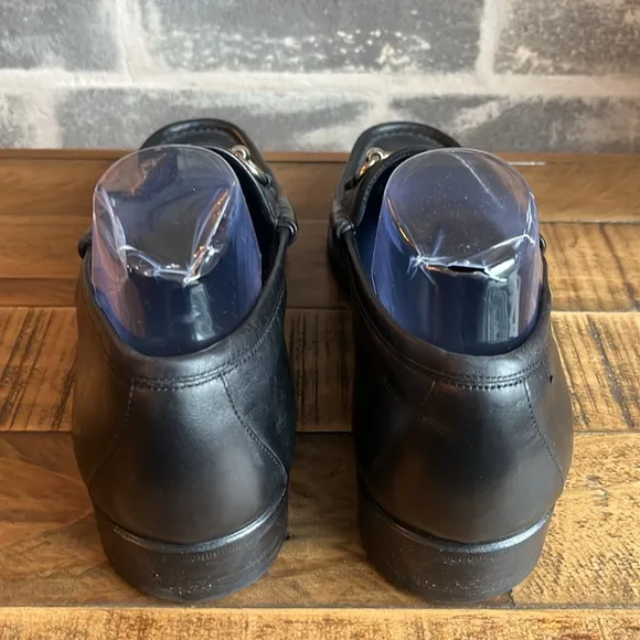 Gucci 015938 Black Leather Classic Horsebit Men's Loafers Shoes Size 9.5 D